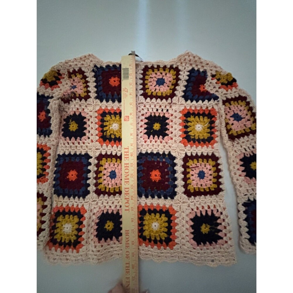 English Factory Saturday Sweater Boho Crochet Vintage Style Top Women's Small - Picture 6 of 13